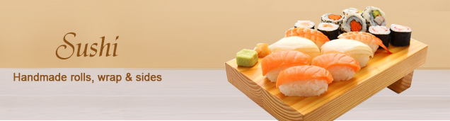 Sushi Handmade rolls, wrap & sides