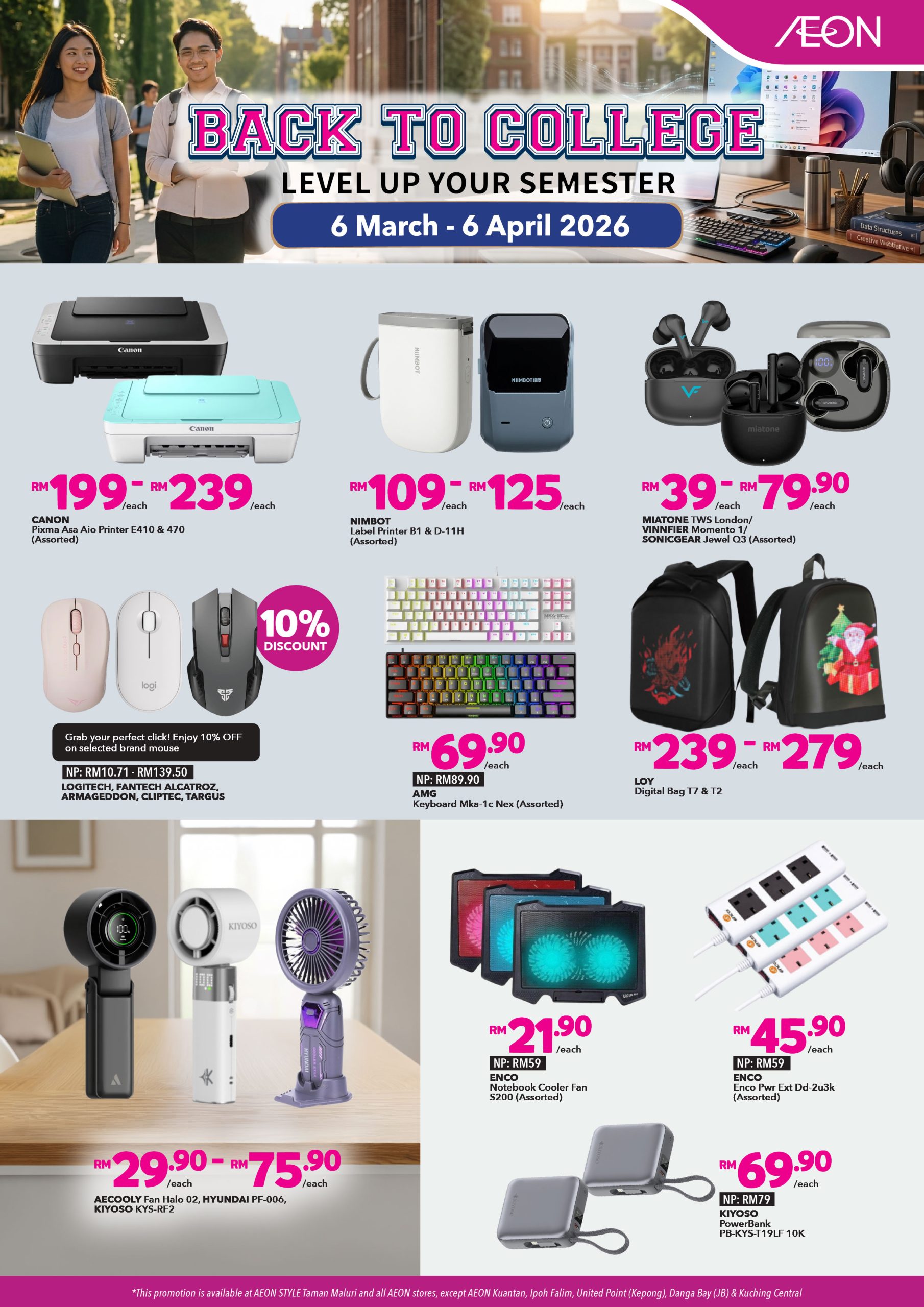 Back to College Specials - AEON CO. (M) BHD.